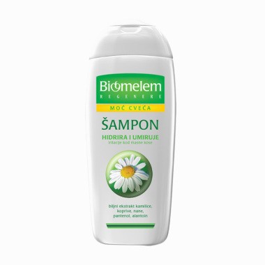 Biomelem šampon moć cveća - hidrira i umiruje iritacije kod masne kose