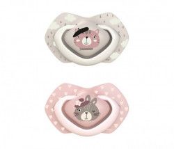 CANPOL BABIES SILIKONSKA VARALICA 0-6M  BONJOUR PARIS 2 KOM 22/647 BLUE, PINK