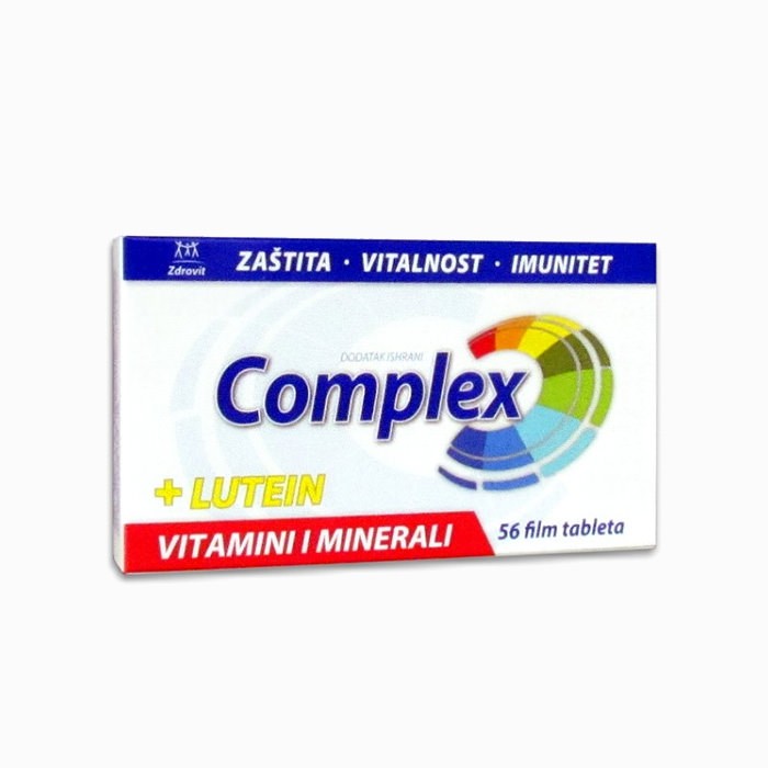 Complex + Lutein vitamini i minerali 56 film tableta