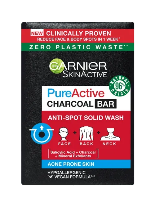 Garnier Pure Active Charcoal bar - čvrsti čistač za lice i telo 100gr