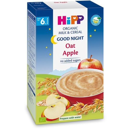 Hipp instant mlečna kaša za laku noć ovas + jabuka 250g