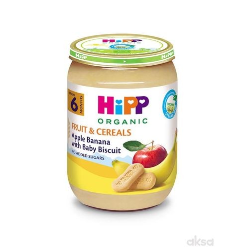Hipp kašica jabuka, banana, keks 190g