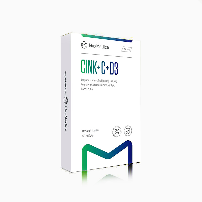 MaxMedica Cink + C + D3 50 tableta