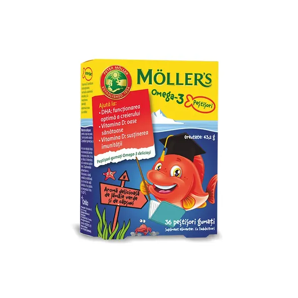 Mollers Omega-3 Jelly Fish 36 gumenih ribica za decu