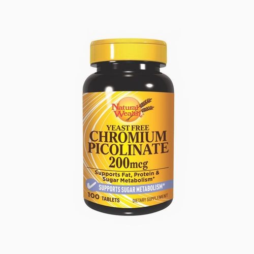 Natural Wealth Chromium Picolinate 200mcg 100 tableta