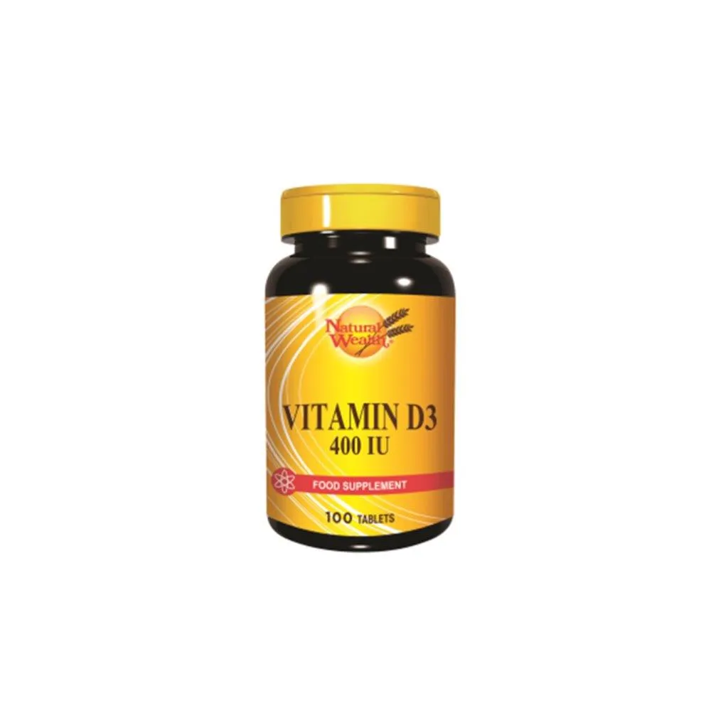 Natural Wealth - Vitamin D-400 IU- 100 tableta
