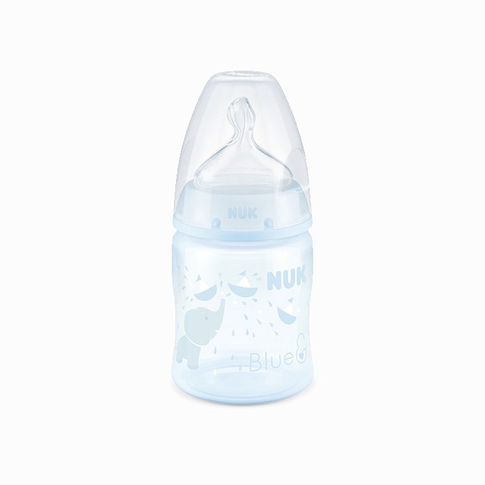 NUK - flašica plastična silikon Blue 0-6m 743734.2