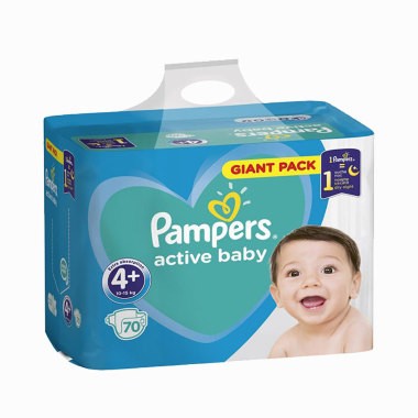 Pampers pelene Active Baby Giant Pack 4+ maxi+ 10-15kg 70kom