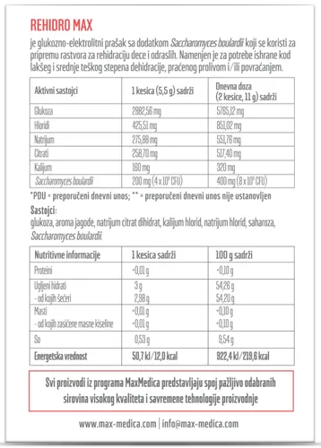 MaxMedica Rehidro Max 10 kesica 