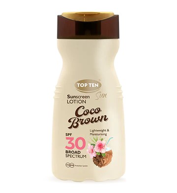 TOP TEN Coco Brown Sunscreen Lotion SPF30