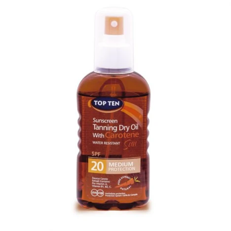 TOP TEN suvo ulje za potamnjivanje spf 20 srednja zastita 150ml