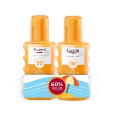 Eucerin Oil Control Dry Touch Sprej SPF50+ 2x200ml 