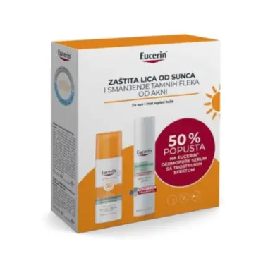 Eucerin set - Sun Oil Control gel-krema SPF50+ 50ml + DermoPure Triple Effect serum 40ml