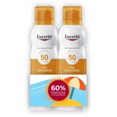 Eucerin Sun Oil Control Dry Touch sprej SPF50+ 200ml duopak