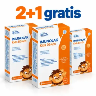Imunolak kids D3+Zn 30 kapsula za decu paket 2+1