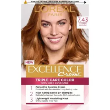 LOREAL Excellence boja za kosu 7.43 bakarno plava