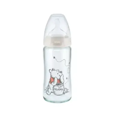 Nuk Staklena flašica sa indikatorom temperature Winnie The Pooh 240ml