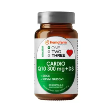 One Two Three Cardio Q10 300mg + D3 za srce i krvne sudove 30 kapsula