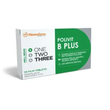 One Two Three Polivit B Plus 30 film tableta