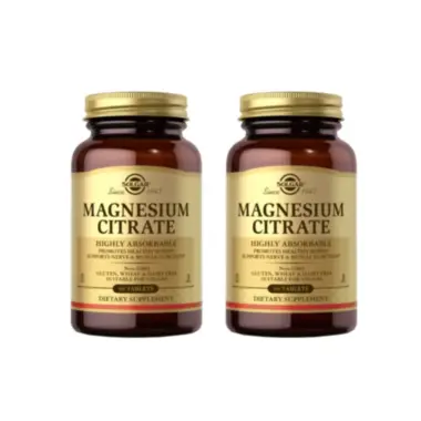 Solgar Magnezijum Citrat 200mg promo paket 2x60 tableta 